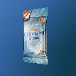 refresher wipes - 15 per pack